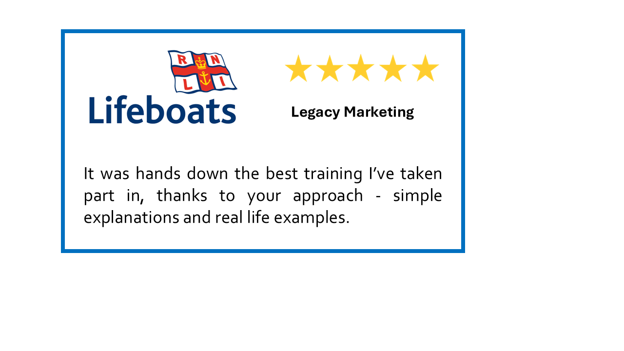 Testimonial from the RNLI about a training event