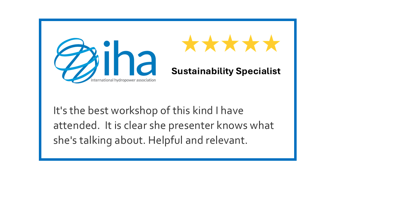 Testimonial from IHA about a training event